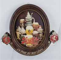 Stroh's Beer Sign Faux Wood