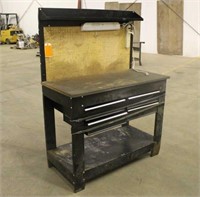Work Bench With Drawers, Approx 24"x46"x63"