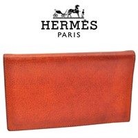 HERMES Vision II Agenda Cover Leather Orange