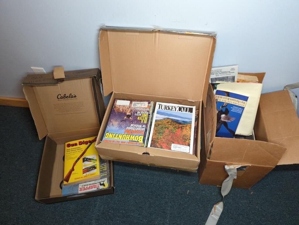 OLD SPORTING MAGAZINES - 4 BOXES