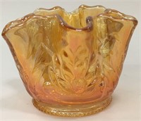Carnival Glass Floral Bowl