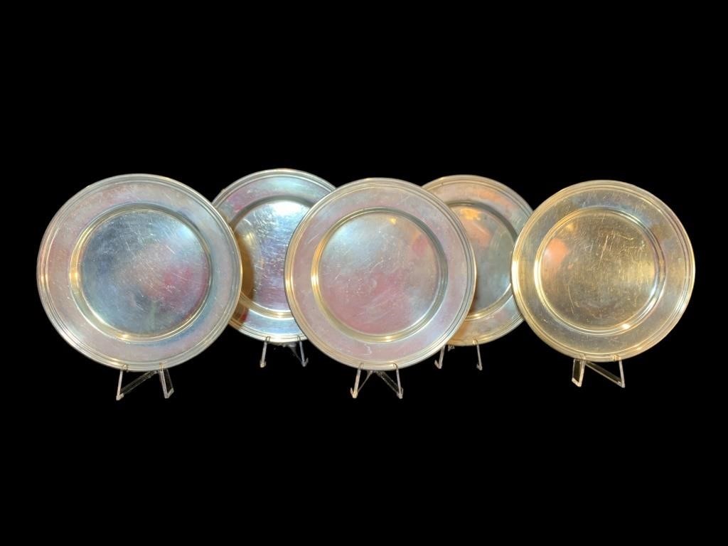 (5) International Sterling Small Plates, 498g TW