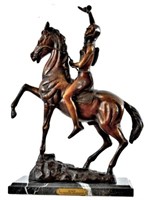 Frederic Remington "Scalp" Indian Bronze