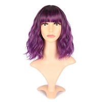 VCKOVCKO Ombre Color Natural Wavy Bob Wig With