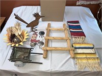 Native American Blankets/Ladder/Toy Cart/More