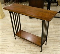 Arts and Crafts Style Walnut Hall Table.