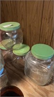 Vintage Glass Jars and Storage Jar
