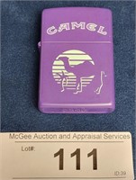 Zippo Camel Lighter , Camel silhouette purple