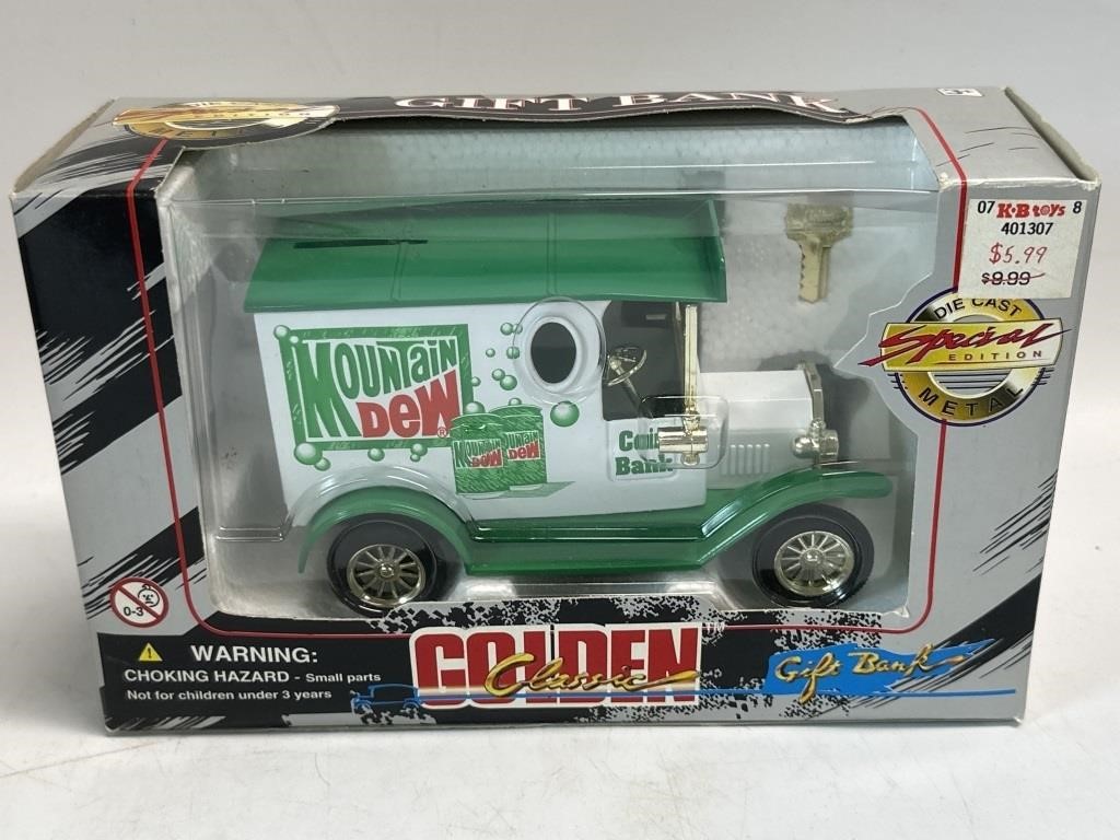 Die Cast Special Edition Mountain Dew Bank New In