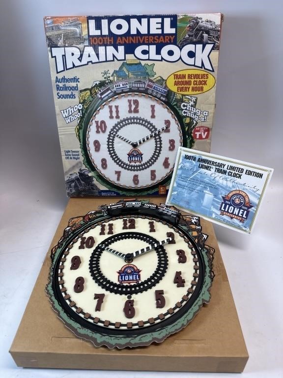 Lionel 100th Anniversary Train Clock Authentic
