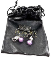 Honora sterling silver 10mm lavender pearl clip