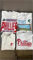 4pc Vtg 1990s Philadelphia Phillies Tee Shirts