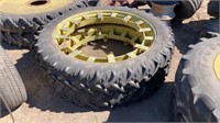 2- 9.5x44 Tires w/ John Deere Rims