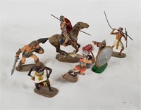 6 Various Cast Metal Warrior Figures