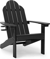 LUE BONA Adirondack Chair in Black 35"x 30"x 36"