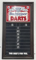 (AD) Budweiser Darts Score-Keeper Chalkboard.