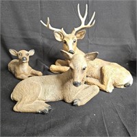 Homco 1984 & 85 plastic Deer.  Family of three,