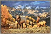 Canvas Colored Elk Picture