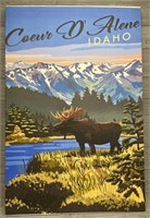 CDA Idaho Moose Print Canvas