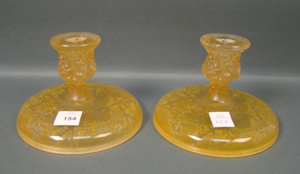 Pr. Consol. Honey Wash Cockatoo Candlesticks