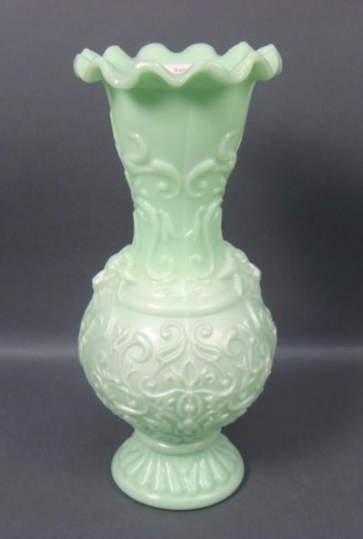 Phoenix Green Stained #103 Rams Head Vase.