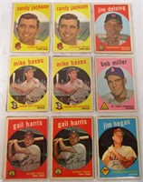 1959 Topps Lot of 8 Baseball Cards Miller & More
