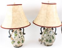 Pair Contemporary Ceramic Lamps