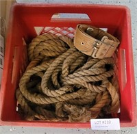 MILK CRATE OF OLD ROPE