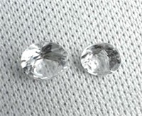 (2) 0.29Ct Round Cut White Sapphire Gemstones