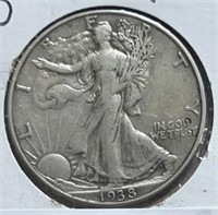 1938D Walking Liberty Half Dollar key date