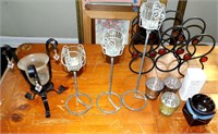 Lot of Candle Holders & Wine Rack