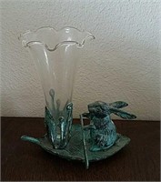 Metal Rabbit Vase- Cute