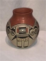 Collectible Hopi-Tewa Signed Hand-Painted Clay Pot