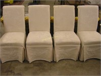 Set of 4 Padded Fabric Dining Chairs
