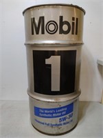Mobile 1 Oil drum
