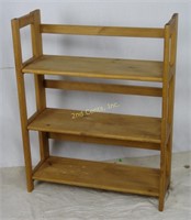 3 Tier Solid Wood Folding Shelf