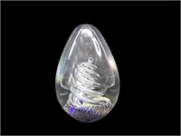 Unmarked Glass Paperweight 5"T