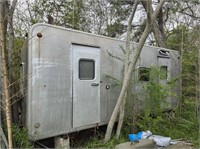 Vintage Silver camper trailer as is