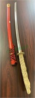 Samurai sword, with scabbard, with some brass