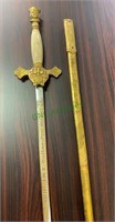 Antique Knights of Columbus presentation sword,