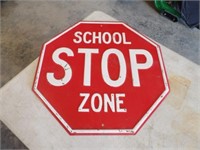 School Stop Zone Sign 24x24