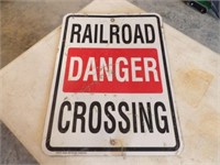 Railroad Danger Crossing Sign 18x24