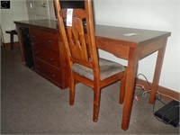 Desk/Dresser unit, 89" L x 23" D c/w chair NOTE*