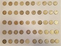 50 Silver Roosevelt Dimes