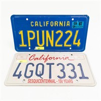 2 California License Plates