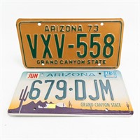 2 Arizona License Plates
