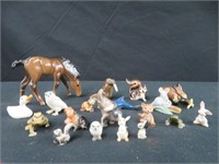 10 SMALL ANIMAL FIGURES - NOTE SOME HAVE DAMAGE