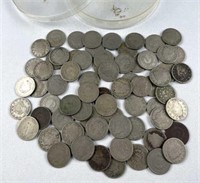 (68) Liberty V Nickels in Old Container