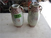 (2) Nippon Vases  6" x 12"