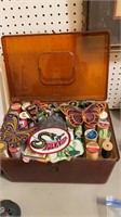 Large vintage sewing box with lots of thread and